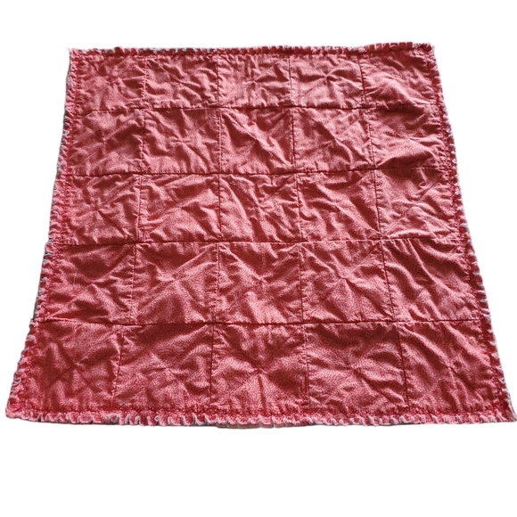 NEW Homemade Newborn Baby Girl Rag Quilt /Security Blanket /Pet Blanket/Doll - Picture 9 of 12